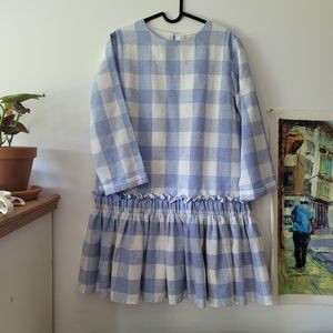English Factory Plaid flair dress